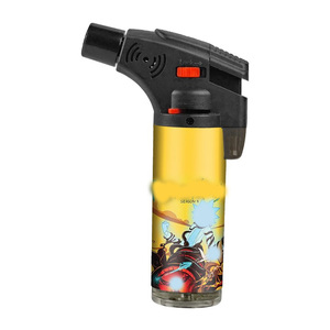Encendedor de Antorcha Inclinado con Logotipo Personalizado OEM de Tecnología, Llama Azul Resistente al Viento, Encendedor de Butano Potente Recargable de Plástico para Cigarrillos - Product Image 5