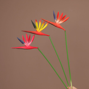 Flores Artificiales de Ave del Paraíso de Greenway, Color Naranja Rojizo, Rama Individual para Decoración Navideña - Product Image 2