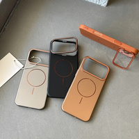 Coque de téléphone avec support d'objectif pour iPhone 17 Pro Max 16 15 14 Pro Max 17 Air, support magnétique, chargement sans fil, antichoc