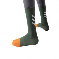 Chaussettes de cyclisme professionnelles Mingrenmingjia pour jeunes, tricotées, à compression, réfléchissantes, antidérapantes, à séchage rapide et absorbant la transpiration