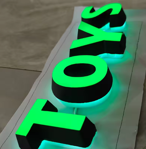 定制3D发光二极管灯道字母标牌户外公司标志商店正面3d定制商业发光二极管标牌 - Product Image 5