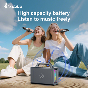 Xdobo Altavoz Portátil Inalámbrico de 200W con Micrófono, Luz RGB Rítmica, BT 5.3, Sonido para Karaoke Familiar, Subwoofer TF - Product Image 3