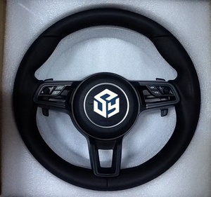 Volante de Alcantara Negro para Porsche <span class=keywords><strong>Macan</strong></span>, Taycan, Cayman, Boxster, Carrera 997, 911, 991, 987, 996, 718, Panamera, <span class=keywords><strong>Cayenne</strong></span> - Product Image 5