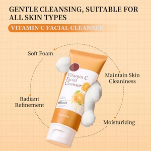 Nettoyant Visage Personnalisé OEM à la Vitamine C et Crème à l'Acide Hyaluronique pour un Nettoyage en Profondeur, Hydratation et Soin du Visage - Product Image 2