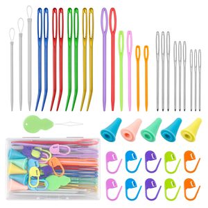 43pcs Eco-friendly Yarn Needle <b>Set</b> Large Eye Plastic Blunt Needles Knitting <b>Sewing</b> Kit for Crafts and Cross-Stitching - Product Image 1