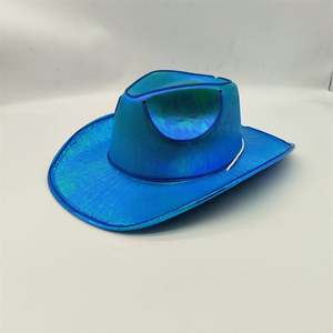 Sombrero de Vaquero LED de Moda con Luces Intermitentes, Antideslizante, Multicolor, de Plástico y Malla, para Adultos, para Fiestas de Año Nuevo y Navidad - Product Image 5