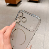 Coque de téléphone semi-transparente mate la plus vendue, compatible avec iPhone 17, 15, 16 Pro Max, avec protection d'objectif et coque souple en TPU