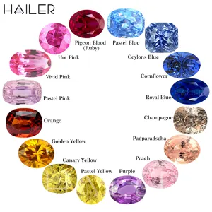 Hailer giá bán buôn phòng thí nghiệm tạo ra lỏng đá quý thủy nhiệt tổng hợp Ruby Corundum Sapphire đá