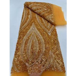 Dentelle française de luxe avec paillettes et perles Perruque HD dentelle frontale perruques de tresse humaine dentelle avant <span class=keywords><strong>robe</strong></span> de mariée sirène - Product Image 1