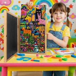 Cadres pour œuvres d'art d'enfants à ouverture frontale, cadres pour œuvres d'art d'enfants interchangeables, cadre <span class=keywords><strong>de</strong></span> rangement pour enfants pour mur, pour dessins, artisanat - Product Image 5