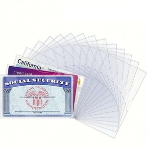 Fundas protectoras de tarjetas de PVC impermeables, Fundas protectoras transparentes suaves para tarjetas de crédito de seguro médico de seguridad <span class=keywords><strong>social</strong></span> - Product Image 1
