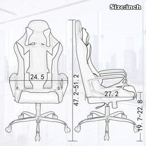 Chaise de Gamer avec éclairage LED, chaise de jeu personnalisée pour ordinateur - Product Image 3