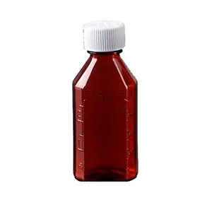 Bouteilles de pharmacie à échelle Offre Spéciale, ovales ambre 8oz, bouteilles de liquide de médecine RX avec bouchon en CRC