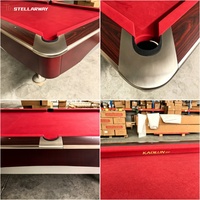Mesa de Billar Americana Comercial Stellarway Factory de 7, 8 y 9 pies con Bolsillos de Retorno para Clubes y Recreación Deportiva en Interiores