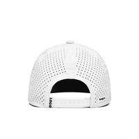 Custom 3D Embroidery Logo 6 Panel 100% Polyester Baseball Hat,White Laser Cut Perforated Dad Hat,Waterproof Sport Baseball Cap