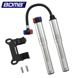 Aluminum Alloy Bicycle Pump Convertible Nozzle Adapter 80-130PSI Manual Air Inflator for Schrader and Presta <b>Valves</b> - Product Image 4