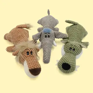 Dog Plush Toys Sound-emitting Toys Stuffed Animal Modeling Teeth-cleaning Bite-resistant Grinding And Scratching Soft Toys