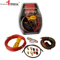 Kit de câblage pour amplificateur audio de voiture MJ-8 Senger avec connecteurs RCA plaqués or, câbles audio en cuivre pur de 4,5 m pour caisson de basses de voiture
