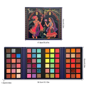 Lidschatten-Palette 2026 OEM 72 Farben Schimmer Hochpigmentierte Lidschatten-Palette Buchform Perlglanz Glänzende Lidschatten-Paletten für Branding - Product Image 6
