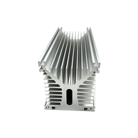 Disipador de Calor de Aluminio con Aletas Simétricas de Canal Central, Disipador de Calor Modular Extruido para Equipos de Conversión y Almacenamiento de Energía Renovable