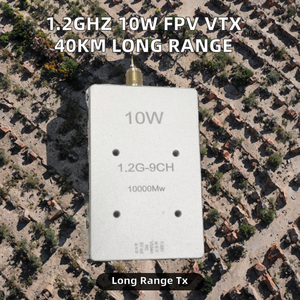 Émetteur vidéo FPV en aluminium 1,2 GHz 10 W pour modèles RC, portée 30-40 km, avec émetteur-récepteur analogique longue portée IRC-Tramp 1,2 G - Product Image 2