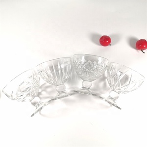 Hoa Mặt Trời khắc Kem Sundae bát với Cổ Phiếu đứng ly thủy tinh stemware STEM Ice Cup cao rõ ràng Milkshake thủy tinh - Product Image 5