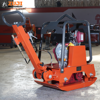 Compacteur de plaques vibrant pour asphalte ZUJI PC150 à moteur essence 6,6 CV, certifié CE, avec moteur à haute efficacité et marche arrière, pour travaux de terrassement