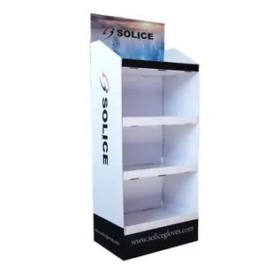 Factory Supplier POS Display Stand Retail Promotion Cardboard Floor Display Paper Products Display Shelves For Supermarket