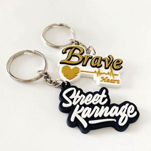 2024cheap Factory 2d Custom Shaped Die Cut Rubber Keyring Soft Pvc Keychain for Gifts - Product Image 4