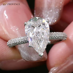 Provence Hochwertige Schmuck-Fingerringe mit Birnenform-Schliff, 18k Gold Diamantringe, 1 Karat Verlobungs- und Ehering-Set, Neues Design, Bestseller für Paare - Product Image 1