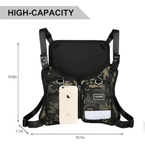 YEVHEV Bolsa de pecho unisex de 14 pulgadas con hombros ajustables, mochila ligera para senderismo con bolsillo interior con cremallera - Product Image 3