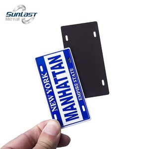 Mini aimant de plaque d'immatriculation <span class=keywords><strong>Souvenir</strong></span> Aimant de réfrigérateur 3D New york Souvenirs personnalisés - Product Image 2