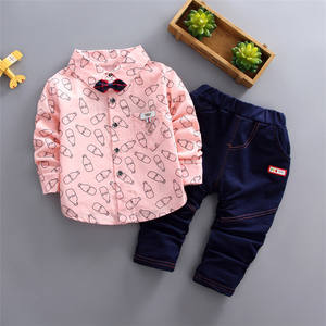 Conjunto de Ropa Infantil para Niños Pequeños, Camisa de Manga Larga y Jeans, Conjuntos de Ropa para Niños - Product Image 1