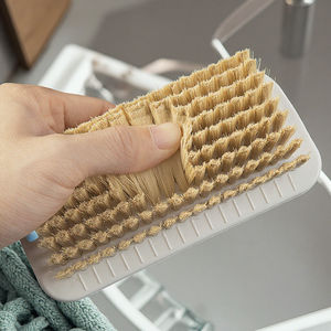 Cepillo de limpieza de estropajo de microfibra suave y grande ecológico, mango de plástico, uso de suelo de lavado duradero para zapatos, ropa, cocina - Product Image 4