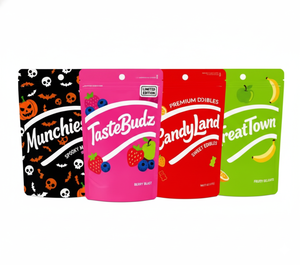 Bolsas de Mylar Personalizadas, de Grado Alimenticio, Suaves al Tacto, Comestibles, a Prueba de Olores, con Cierre, 3.5g - Product Image 1