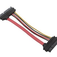 Cable de Disco Duro SFF-8482 de Cobre SAS de 29 Pines con Conectores de Datos y Alimentación SATA 7+15 Macho a SAS Hembra de 29 Pines