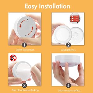 3 piles aa LED Push Tap placard tactile sous étagère lumière RGB LED rondelles lumières avec télécommande - Product Image 5