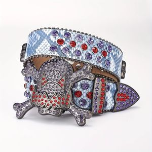 Ceintures en PU rétro brillantes de style occidental avec strass, ceintures pour hommes avec clous brillants, <span class=keywords><strong>ceinture</strong></span> en cristal de diamant, ceintures <span class=keywords><strong>Bb</strong></span> <span class=keywords><strong>Simon</strong></span> - Product Image 2