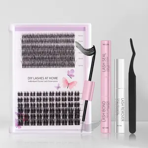 VEYES özel etiket küme 20mm kirpik tepsileri diy bireyler kirpik uzantıları diy küme lashes özel etiket