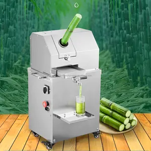 750w Stainless Steel Commercial Detachable Lid Electric Cold Press Sugarcane Machine Sugar Cane Juicer With Wheels
