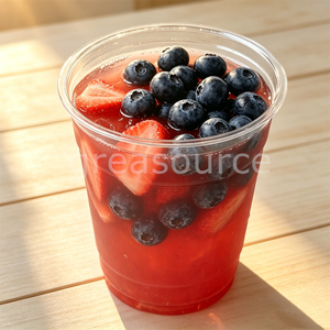 Taza de Té de Frutas Artificiales de 500ml con Fresas y Arándanos Realistas, Bebida de Jugo de Bayas Artificial, Adorno de Plástico para Exhibición en Tiendas de Leche - Product Image 5