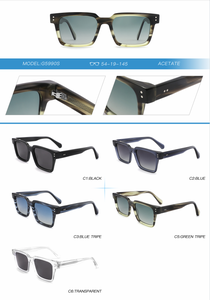 Gafas de Sol Cuadradas Pequeñas de Lujo Personalizadas de Alta Calidad del Fabricante, Gafas de Sol Vintage Retro de Acetato con Lentes Polarizadas y Logotipo Personalizado - Product Image 2