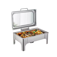 Ensemble de réchauds électriques TaiDing 9L en acier inoxydable doré, conception à arbre hydraulique lent, chauffe-plats pour restaurants chinois
