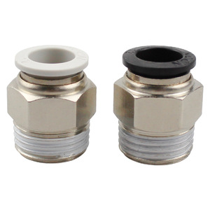 Pneumatic <b>Quick</b> Connect Hose <b>Connector</b> 8mm Threaded Straight Through Metal M5 Standard Specification - Product Image 1