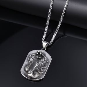Vintage Stainless Steel Snake Pendant Necklace Trendy Fashion Jewelry for Women and Men for Weddings Parties and Gifts - Product Image 5