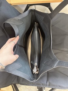 Sac fourre-tout pour femme en cuir de vachette litchi Artisan Togo, doublure entièrement en cuir, style chic parisien, pour le <span class=keywords><strong>week</strong></span>-<span class=keywords><strong>end</strong></span>, boutique européenne, fournisseurs en gros - Product Image 5