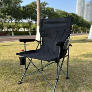 <span class=keywords><strong>Chaise</strong></span> de <span class=keywords><strong>camping</strong></span> pliable robuste et légère, dossier haut, support 330 lbs, rembourrée en Oxford, porte-gobelet, sac de transport, pour parc et extérieur - Product Image 5