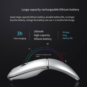 1600DPI Ergonomic có thể gập lại không dây không dây im lặng bấm vào BT 2.4GHz chế độ kép di động cong chuột cho Máy Tính Để Bàn Máy Tính Xách Tay PC - Product Image 4