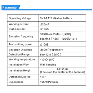 2pcs DC1.5V pin không dây chống trộm miễn dịch vật nuôi ABS nhựa cửa sổ nhà góc rộng <span class=keywords><strong>PIR</strong></span> hồng ngoại cảm biến chuyển động báo động - Product Image 6