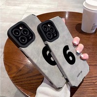 Nouveau chanceux Six lettres impression souple TPU cuir artificiel étui de protection pour téléphone portable pour Iphone 6 7 8 X Xr Xs 11 12 13 14 15 16 17